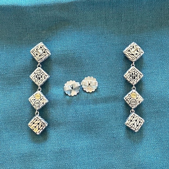 John Hardy Paul Four-Square Drop Earrings - Picture 8 of 10